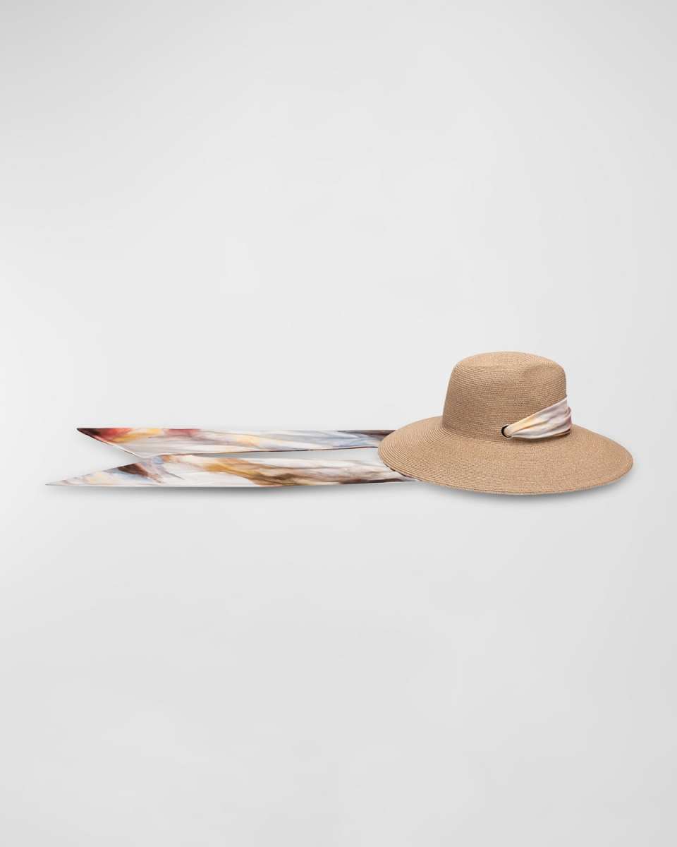 Cassidy Paper Straw Large-Brim Hat